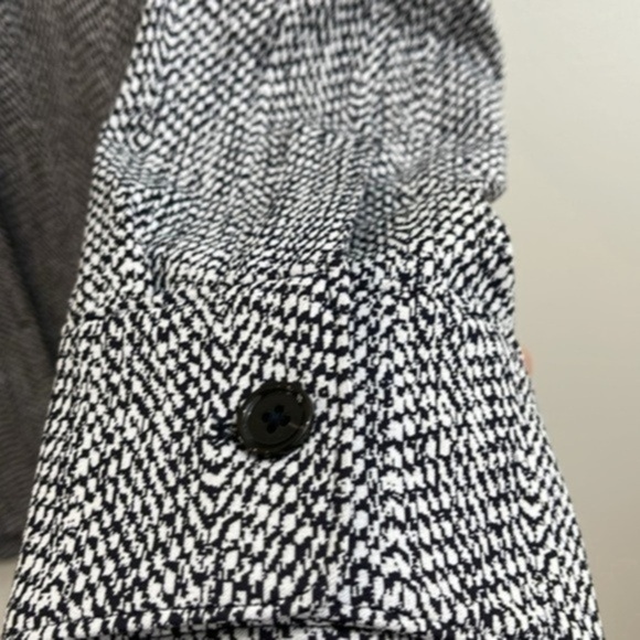Athleta Shirt Jacket Womens 2X Textured Button Up Braiden Black White Size 2X - Picture 6 of 12